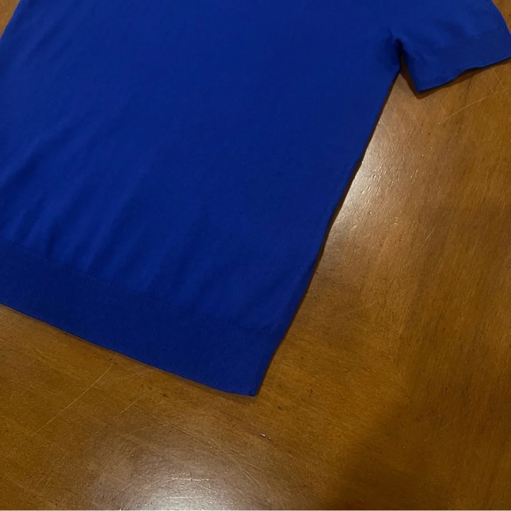 NEW‎ Kate Spade New York Silk Blend Tassel Crewneck Sweater Cobalt Blue XS